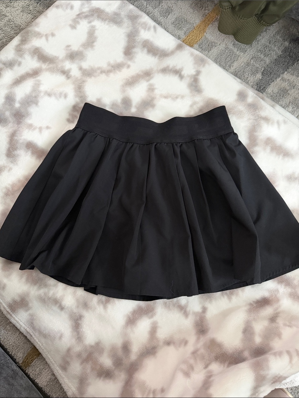 PINK Victoria's Secret Black Pleated Skater Skirt